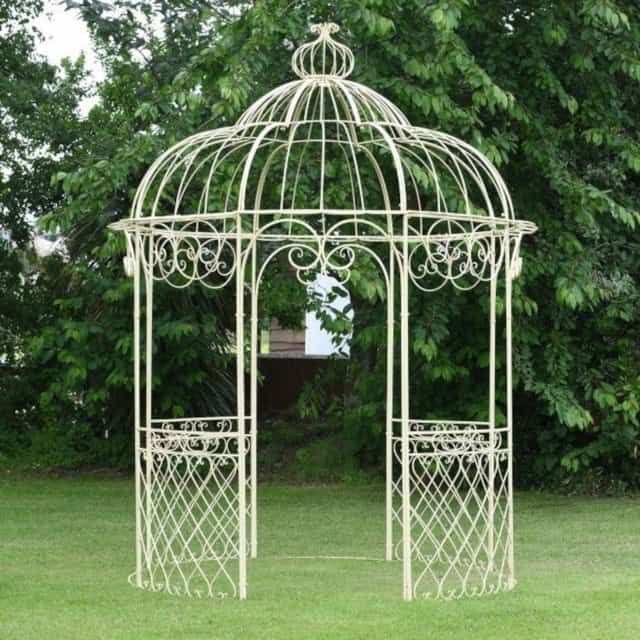 'Whaddon' Scrolled Gazebo In Cream - thumbnail