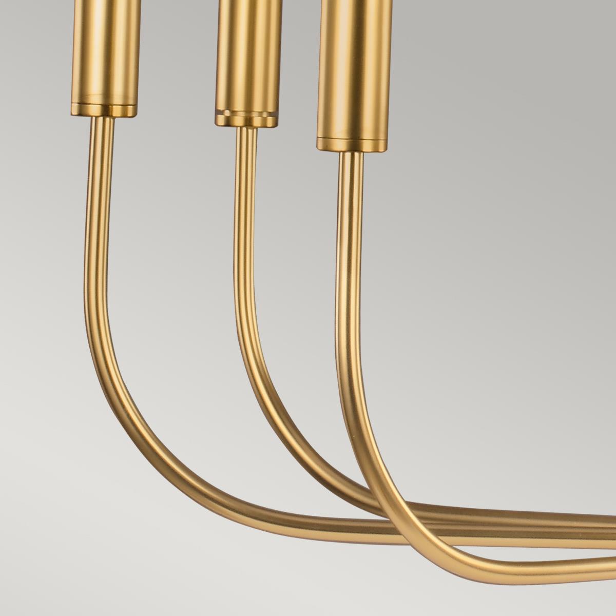 Magnified view of the brass columns