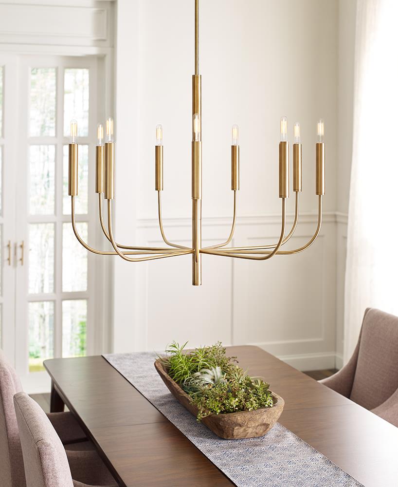 The 'Cresselly' chandelier in situ