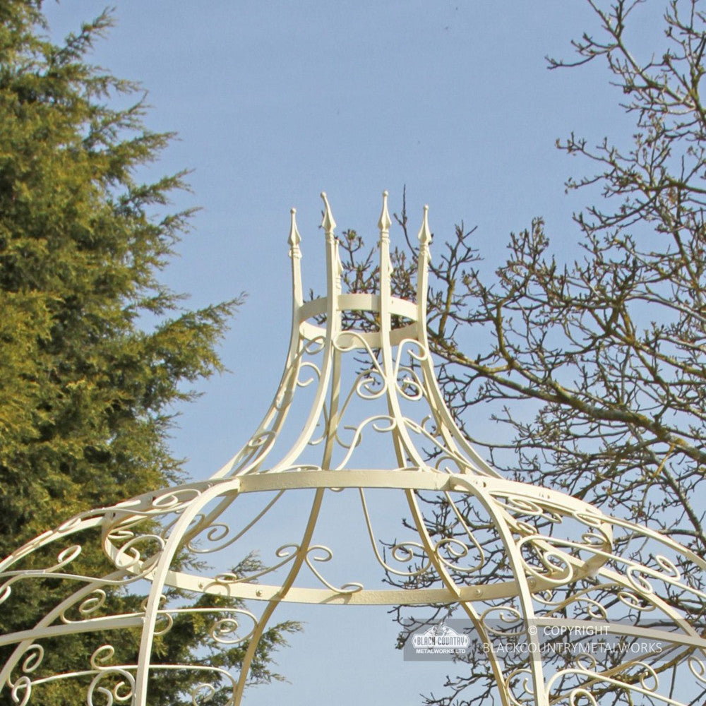 Crown top of the 'Royal Fort' Tower Cream Gazebo