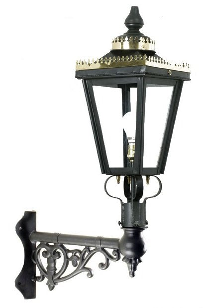 Crowned Victorian Wall Light On Ornate Corner Bracket