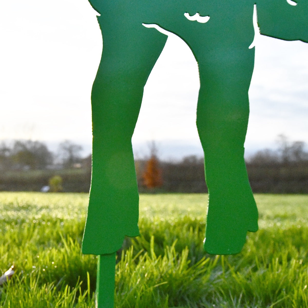 Curly Lamb Garden Sheet Steel Silhouette In Green