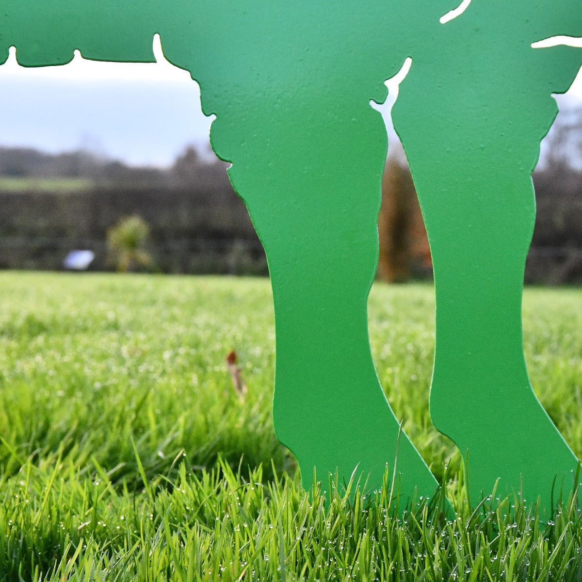 Curly Sheep Garden Sheet Steel Silhouette In Green