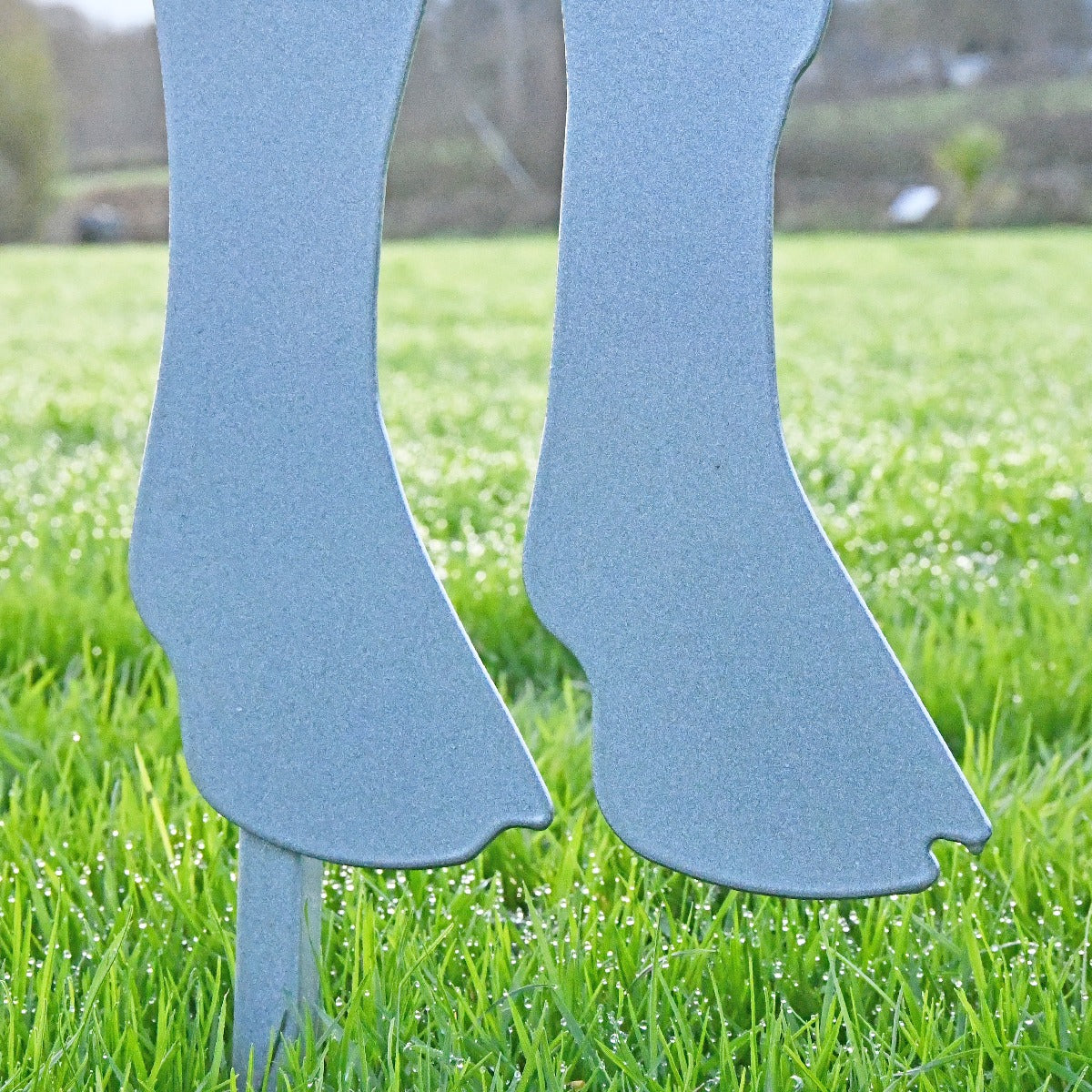 Curly Sheep Garden Sheet Steel Silhouette In Silver