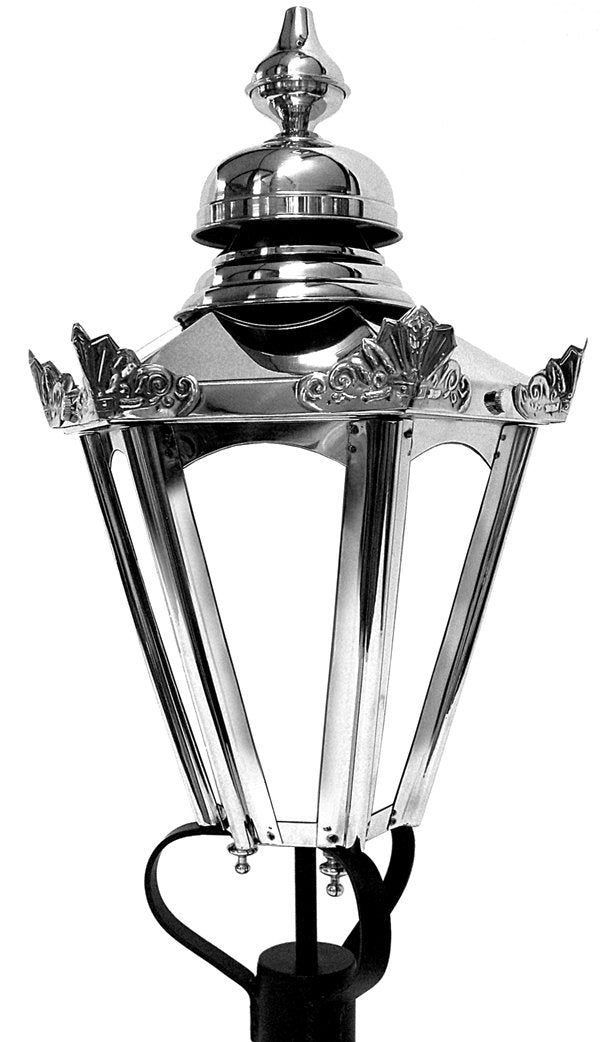 Chrome lamp post lantern - custom made