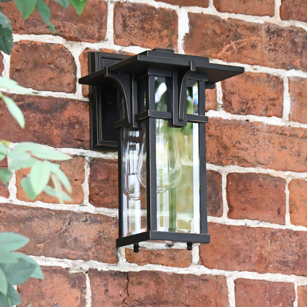 Medium 'Dalton' Modern Art Deco Bronze Wall Light