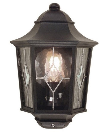 Dappled Glass Flush Fitting Wall Lantern