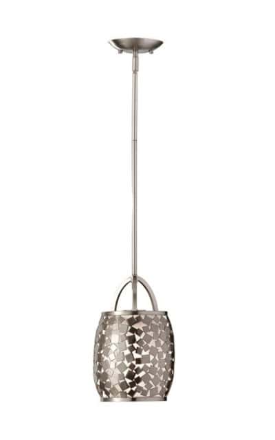 ‘Daresbury’ Brushed Steel Pendant Light - thumbnail