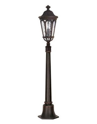 Dark Bronze Aluminium Garden Pillar Lamp Post