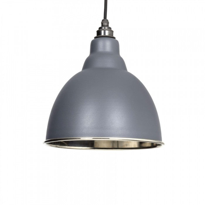 Dark Grey Bowl-Shaped Hanging Pendant Light