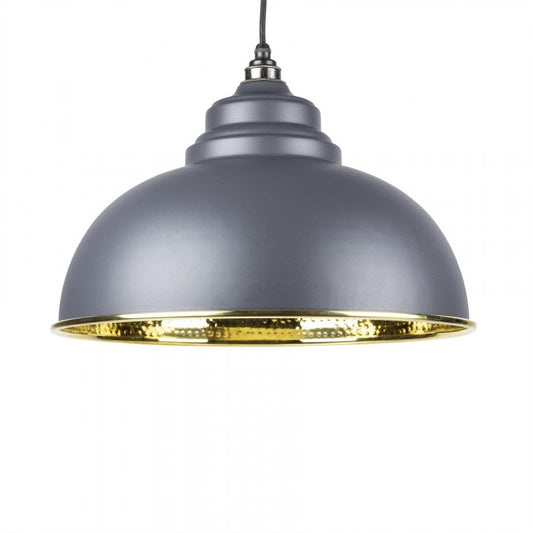 Dark Matte Grey Domed Interior Pendant Hanging Light