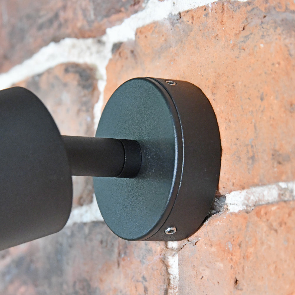 Close up of the black circular backplate 