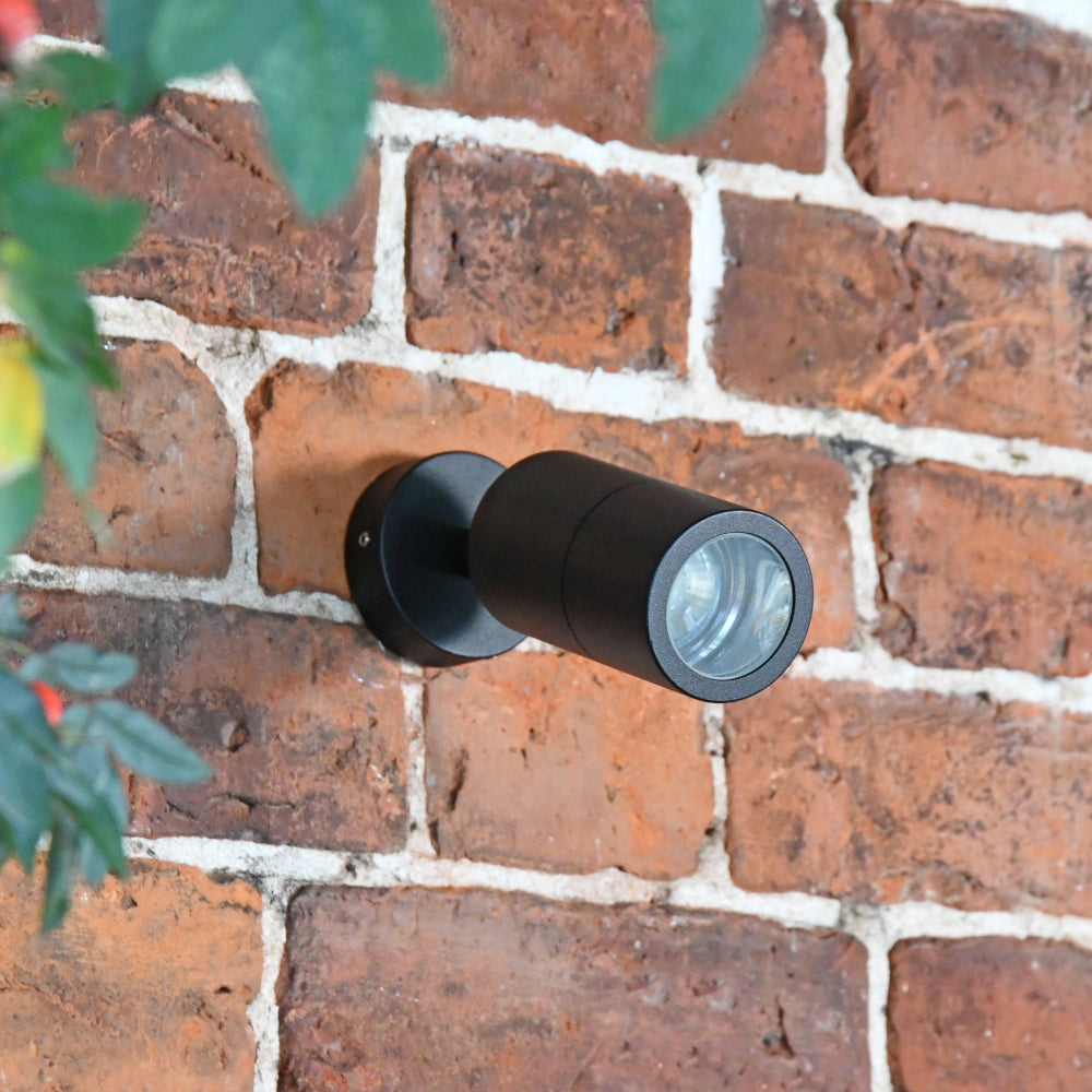 Three quarter angle of the compact wall light