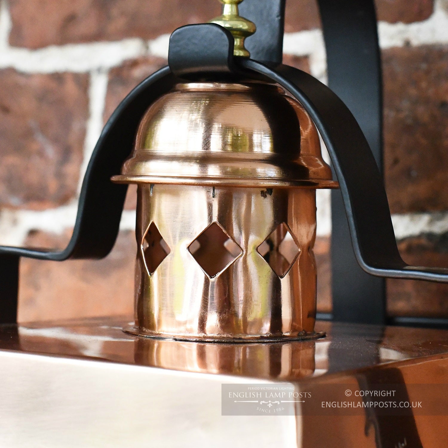Decorative Copper Lantern Lid and Finial