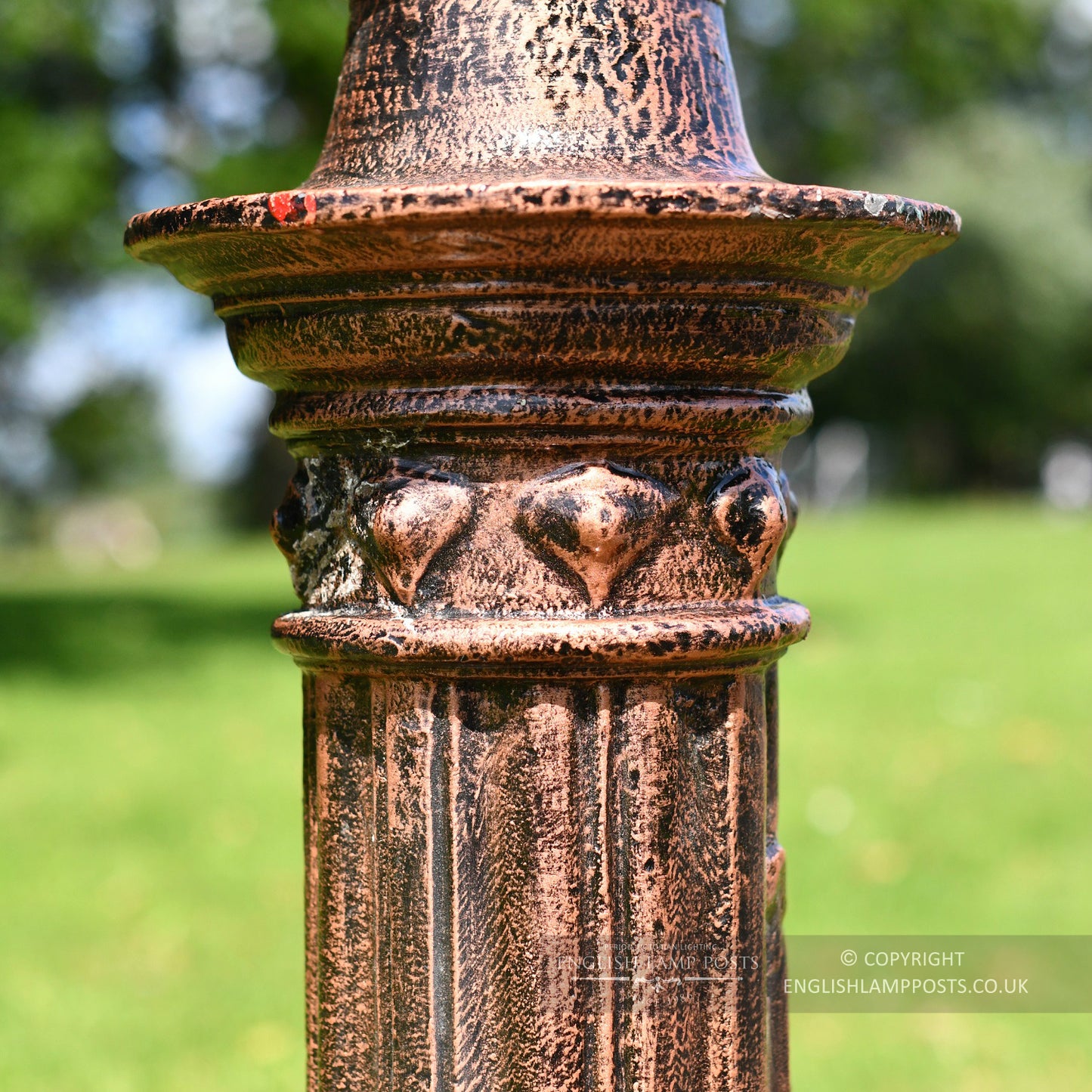 Decorative Detailing On Cast Iron Lamp Post Column