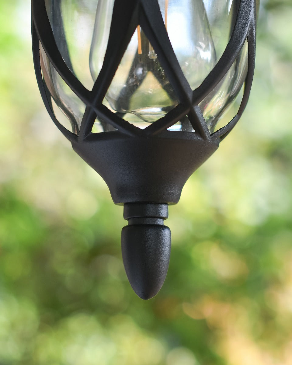 Bottom Finial and Cross Pattern on Victorian Lantern 