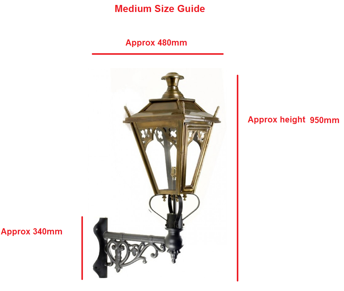 Antique Brass Deluxe 'Dorchester' Wall Light On Ornate Corner Bracket