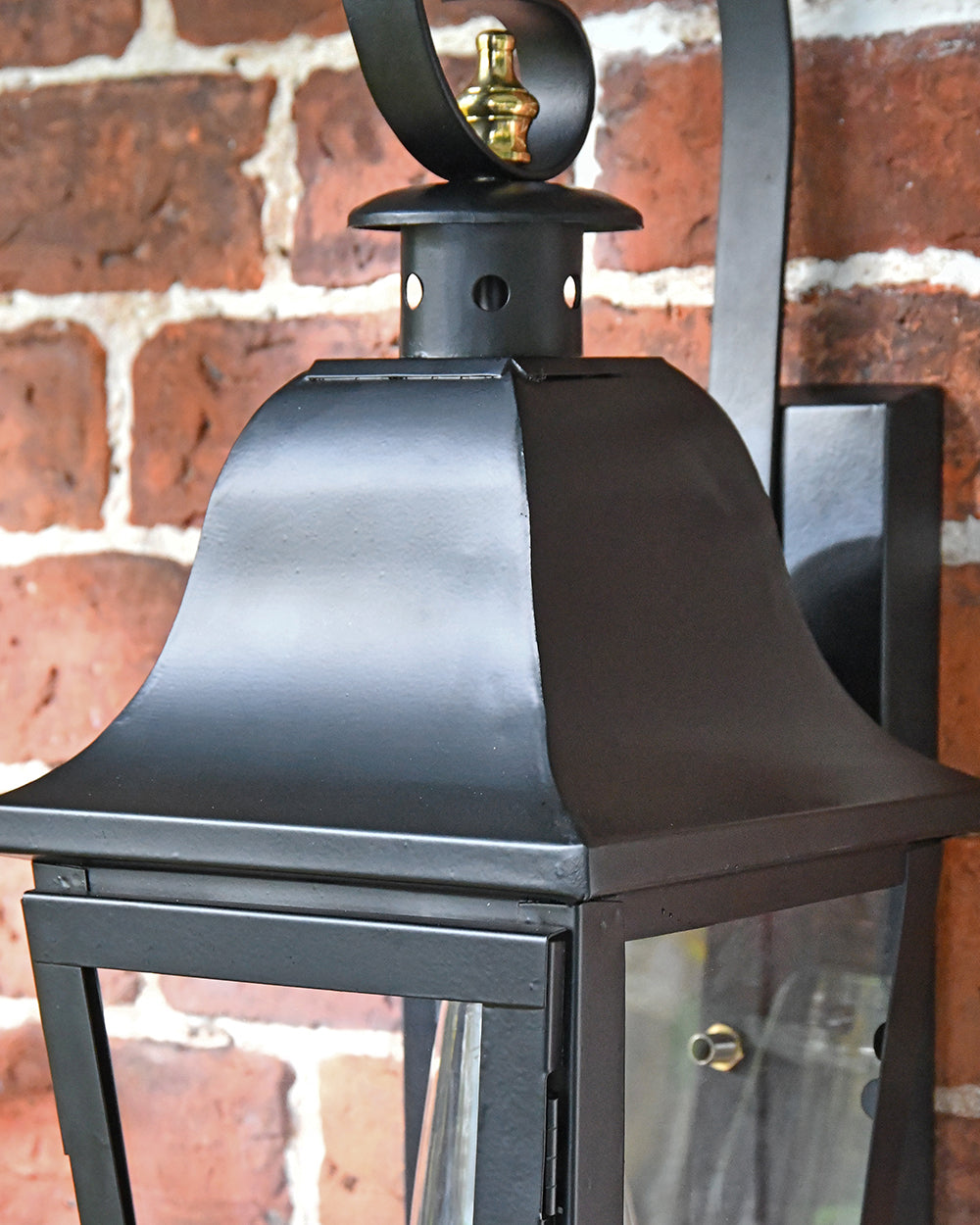 Devonshire Black Wall Lantern Top