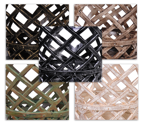 different finishes for lattice planter