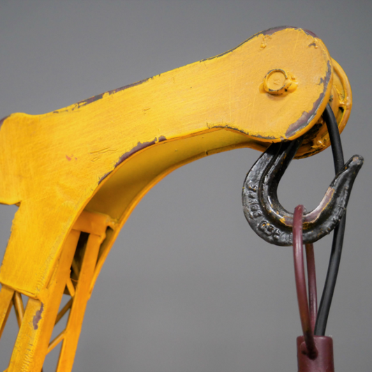 Distressed Demolition Crane Table Lamp