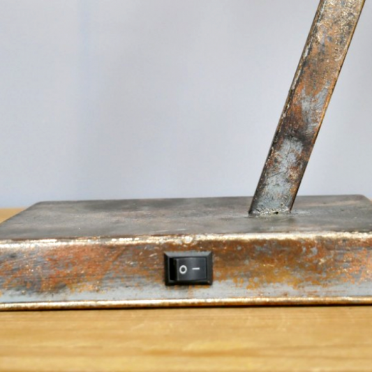 Distressed Hanging Cage Design Table Lamp Base and Switch