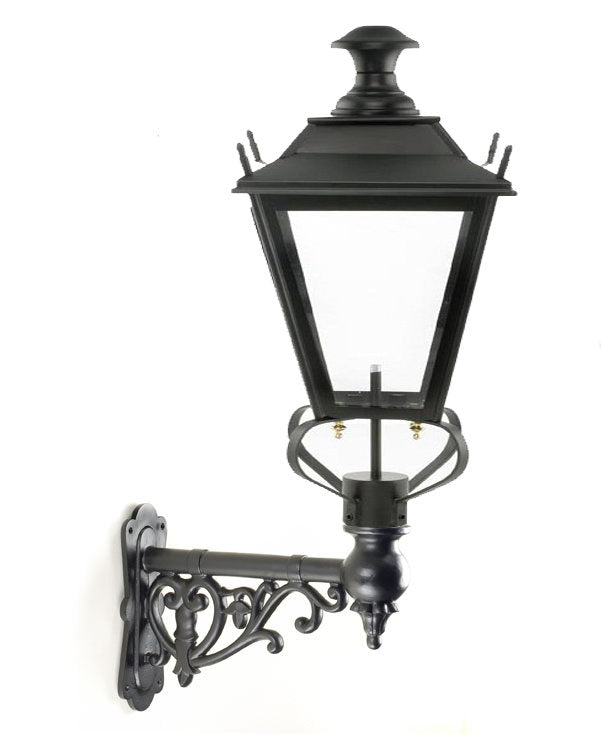 Traditional Garden wall lantern on ornate bracket