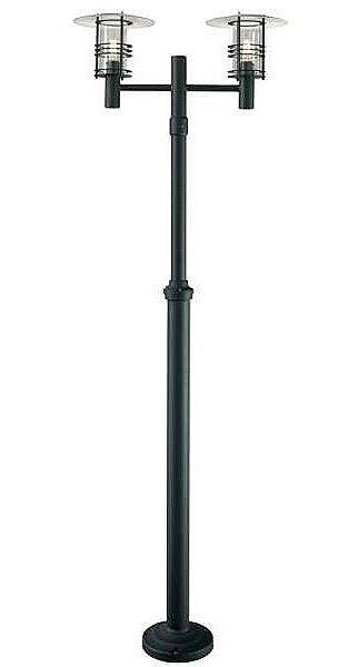 Liestal Double Head Modern Black Lamp Post