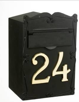 Post box with house numbers