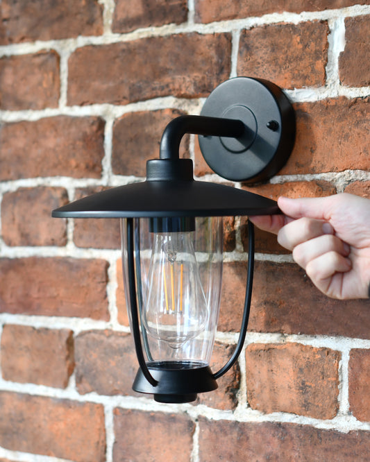 Garden light in matte black