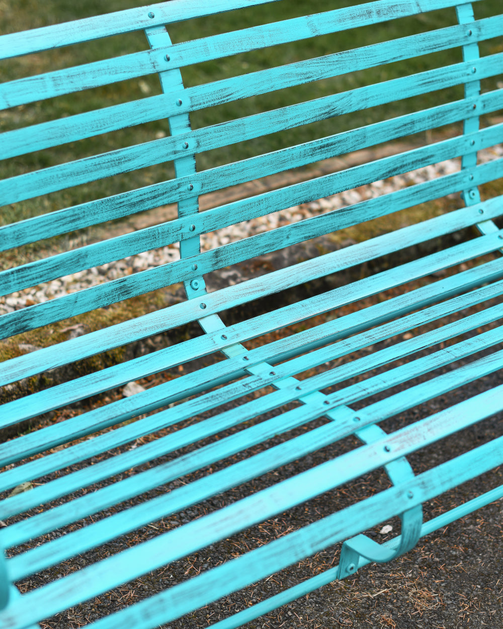 Green bench iron panelling
