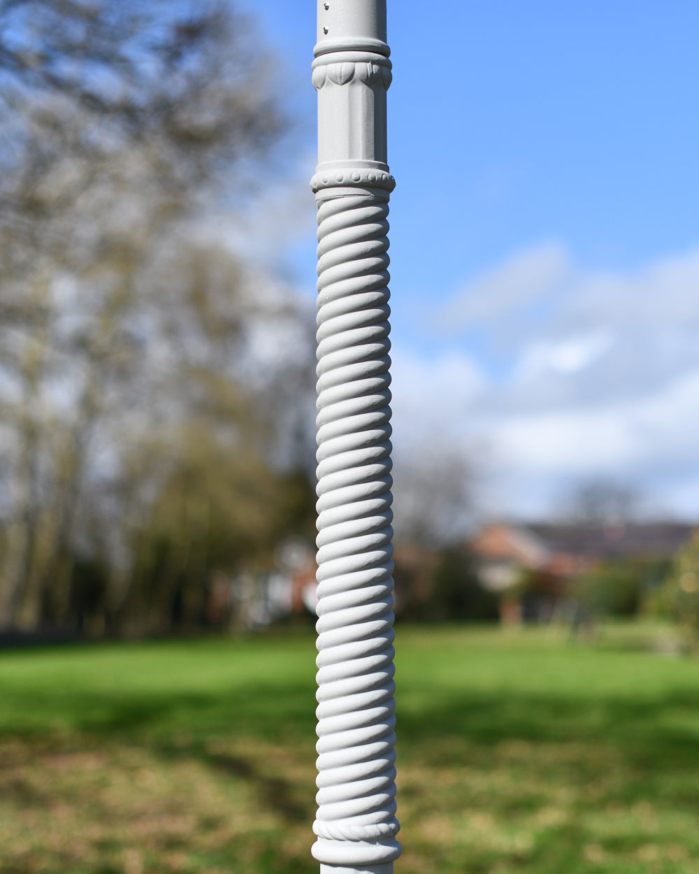 Spiralled grey post 