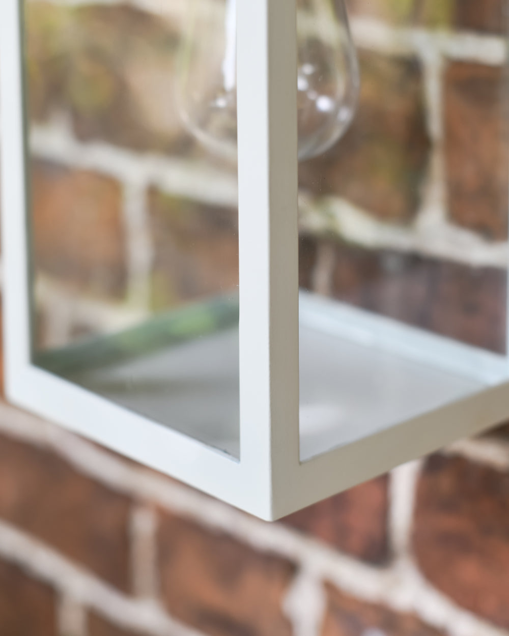 Clear pane glass wall light 