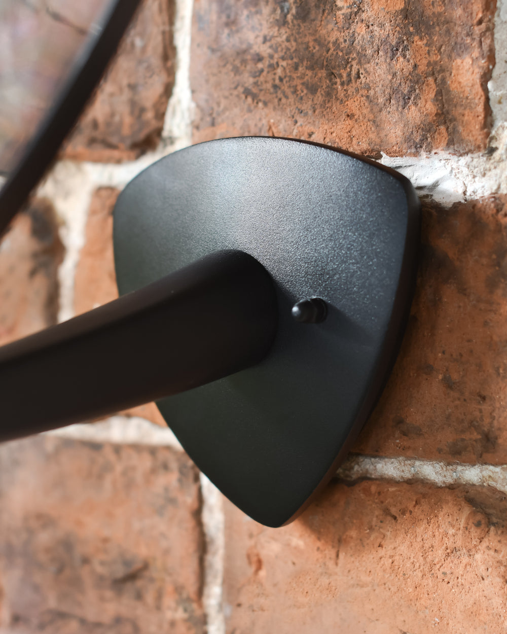 Matte black screwed on bracket 