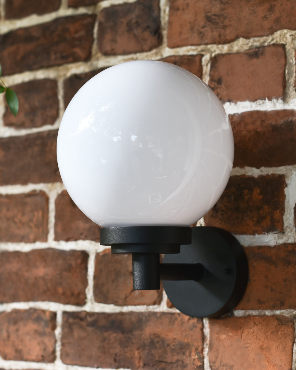 White globe wall light