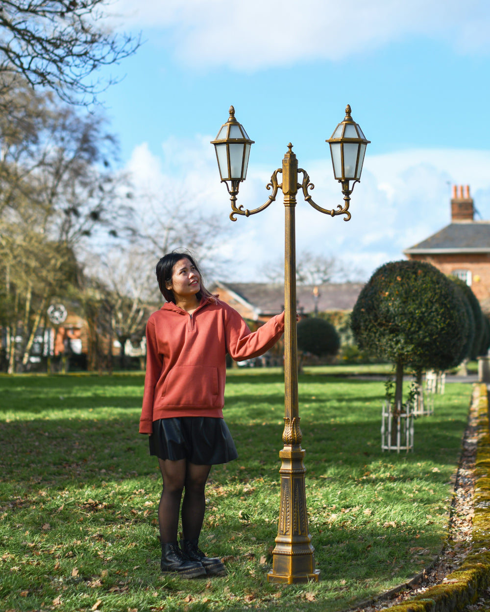 Victorian-inspired lamp post 