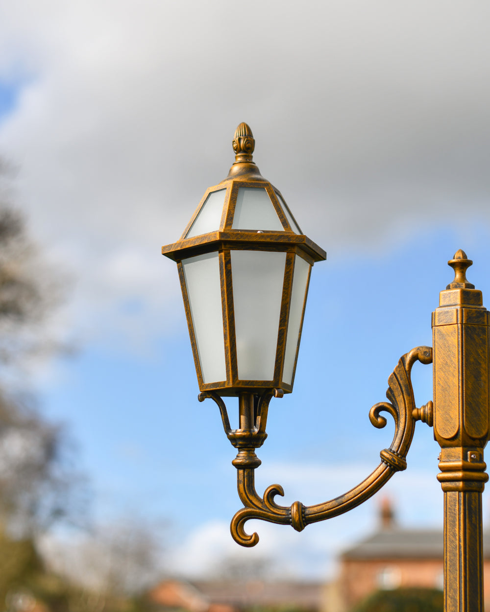 Frosted glass lantern