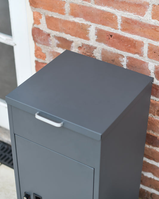 Grey post box 