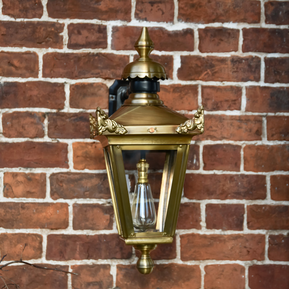 Brass wall lantern
