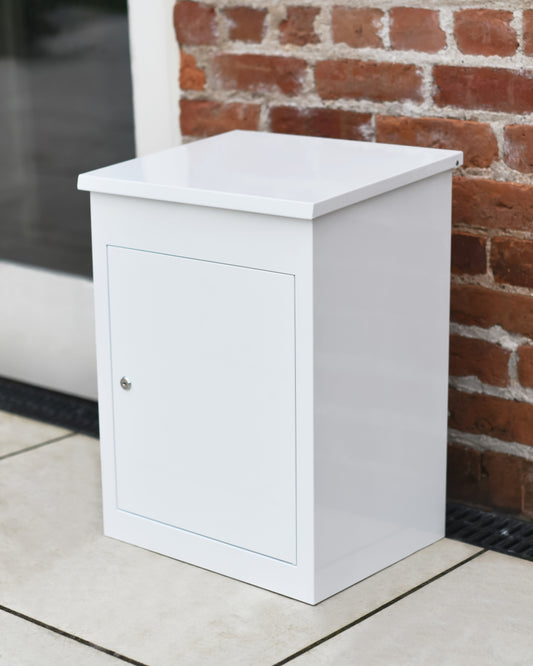 Modern white parcel box 