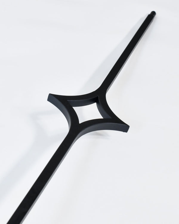 'Arcarius' Matte Black Straight Metal Stair Spindle