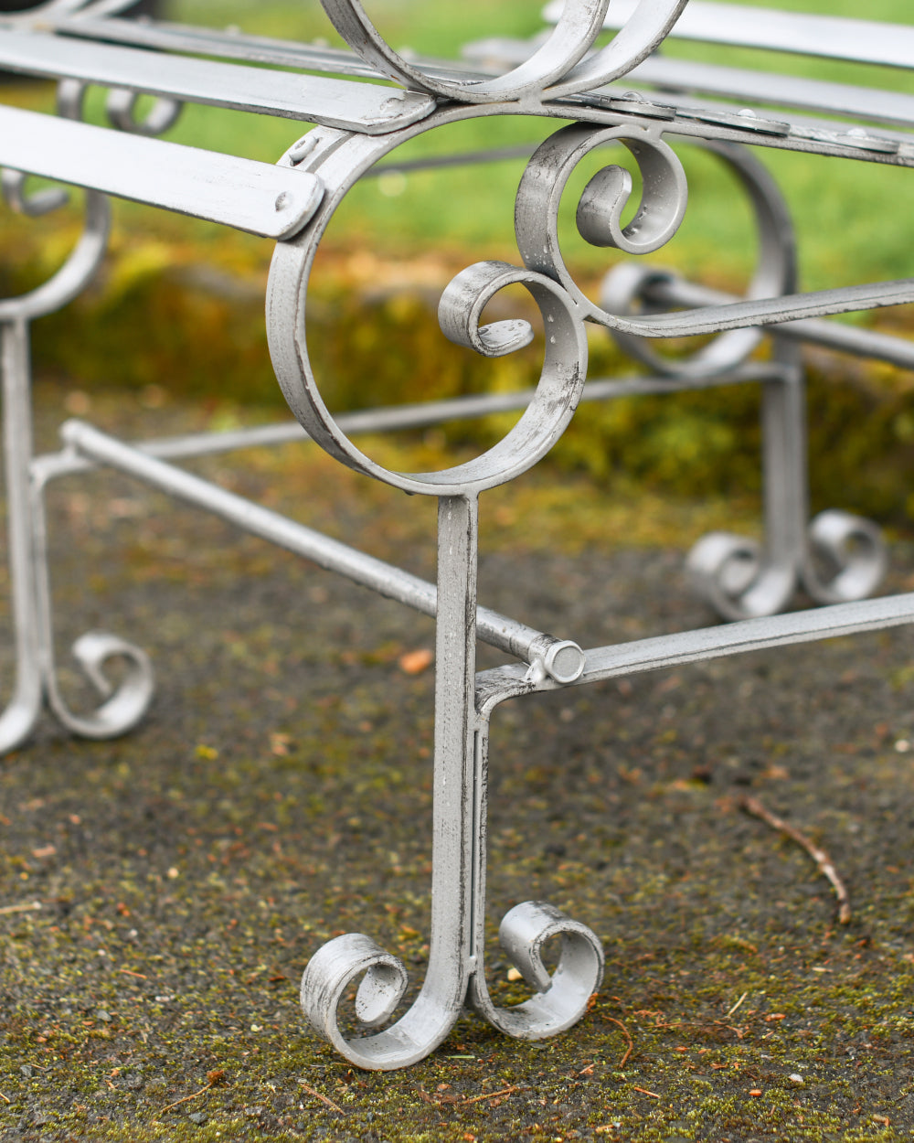 Garden chair with ornate detailing 