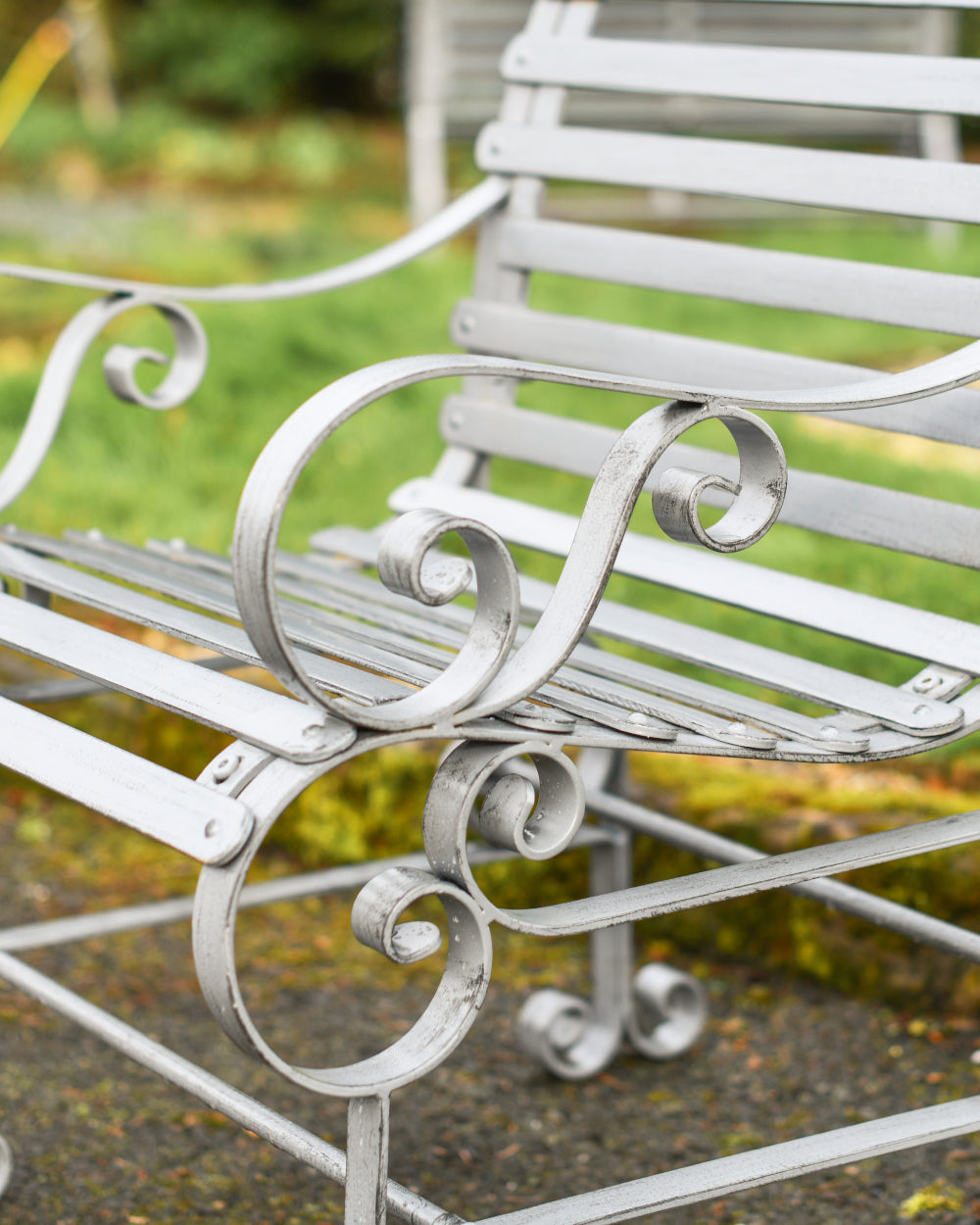 Scrolled chair arm rests 