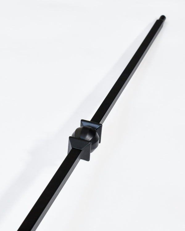 'Decurio' Matte Black Straight Metal Stair Spindle