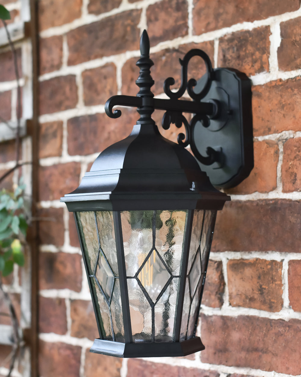 Ornate top-fix wall light 