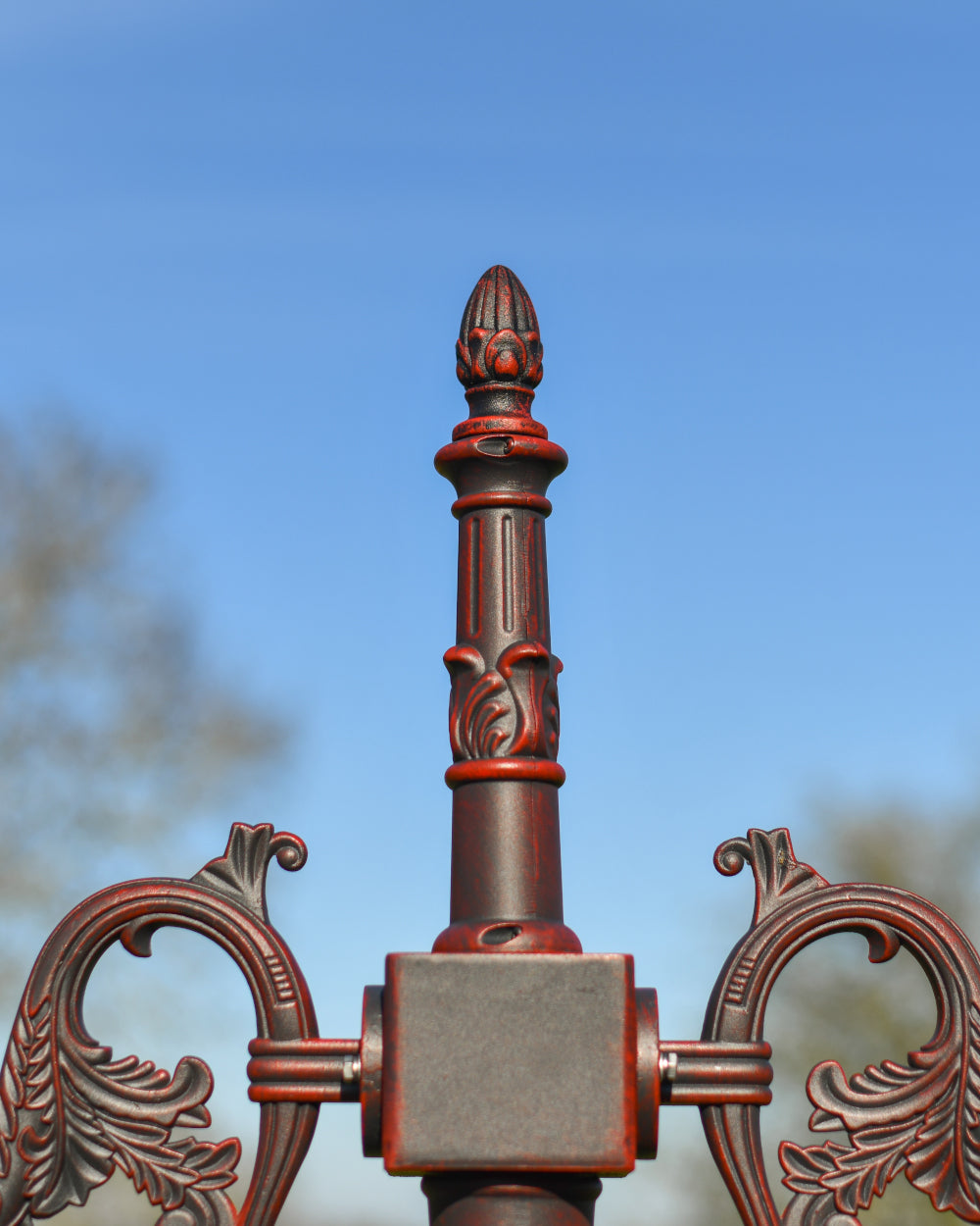 Ornate red lantern collar 