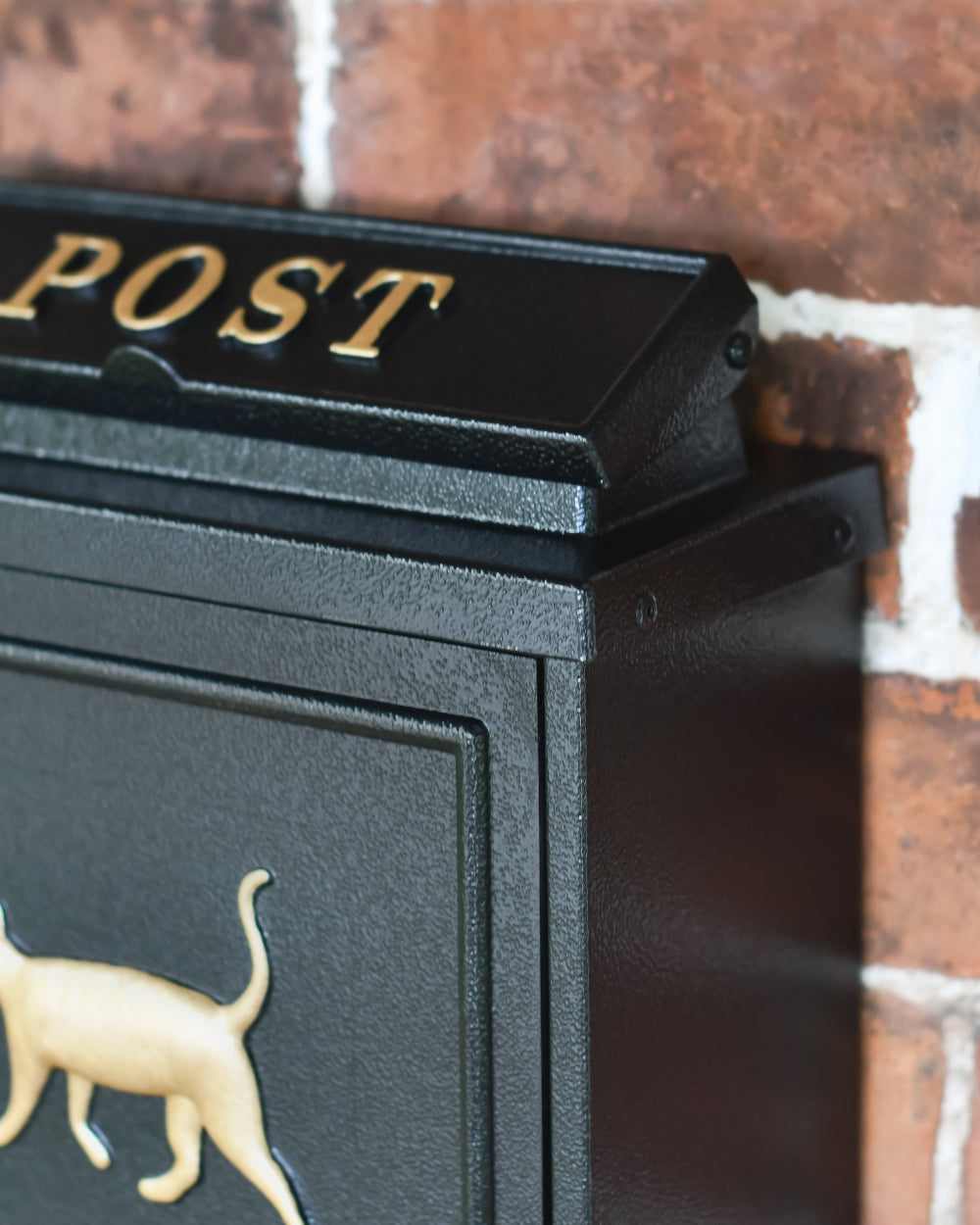 Galvanised steel post box