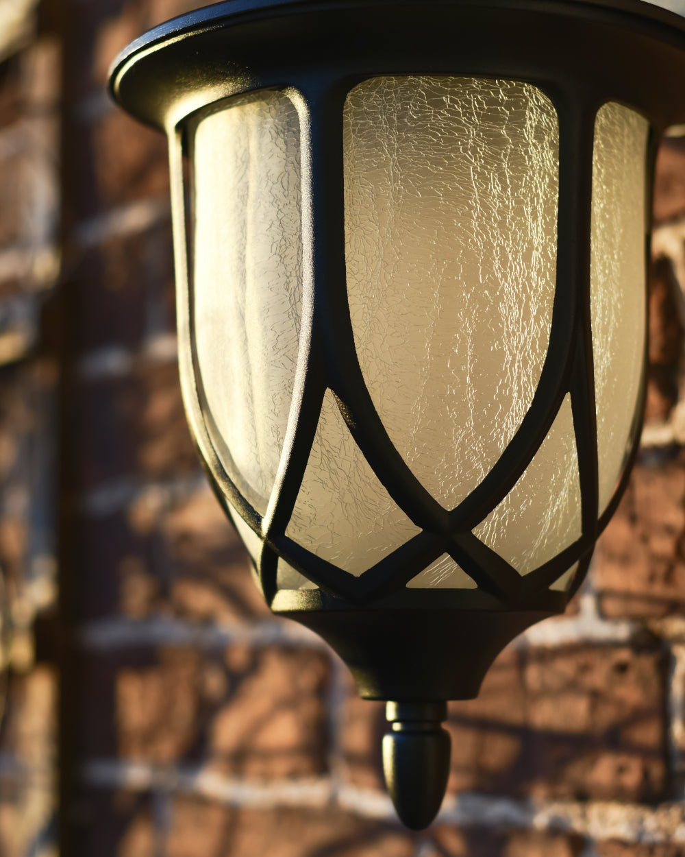 Close up of Victorian Top Fix Wall Lantern