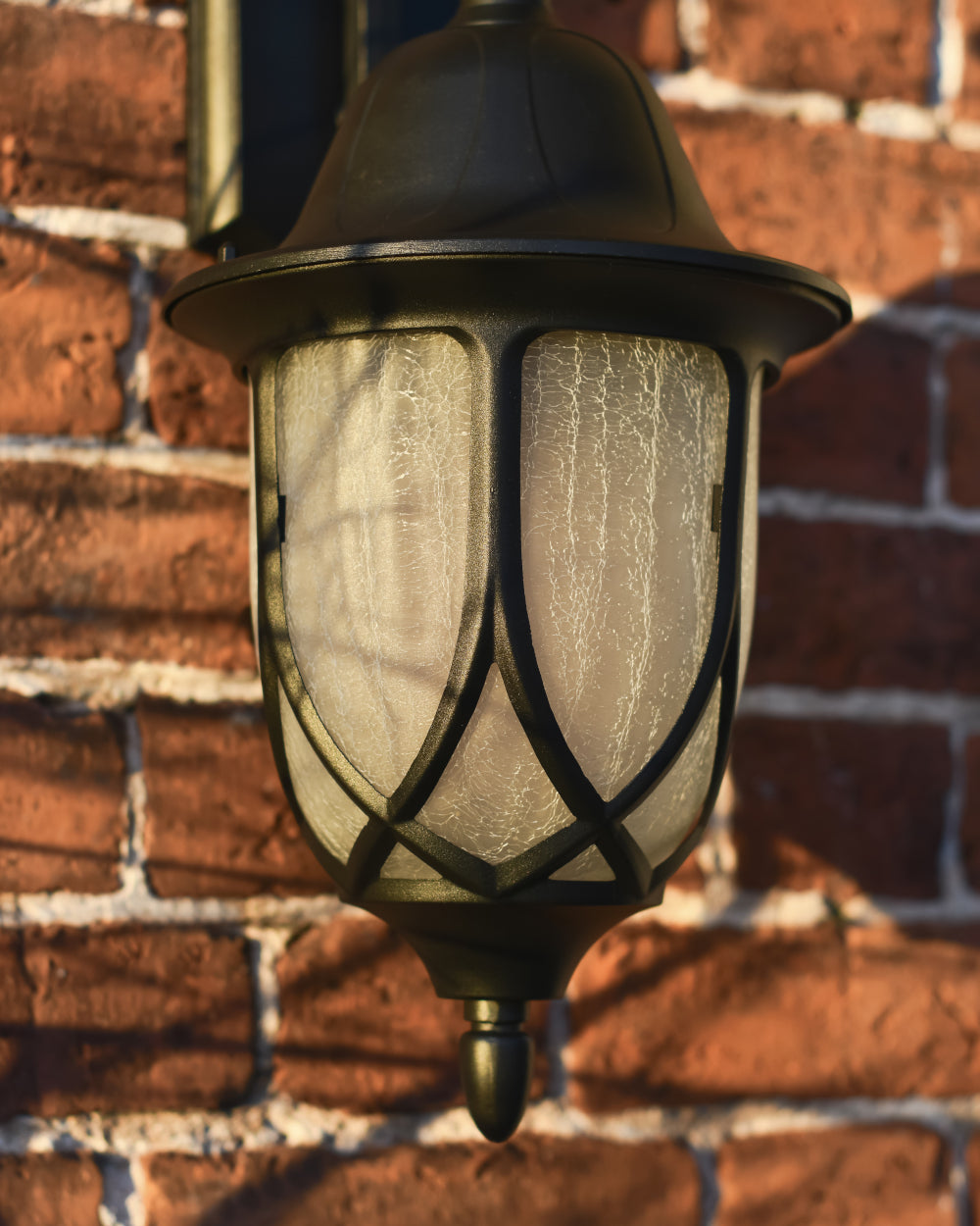 Victorian Top Fix Wall Lantern with frosted glass 