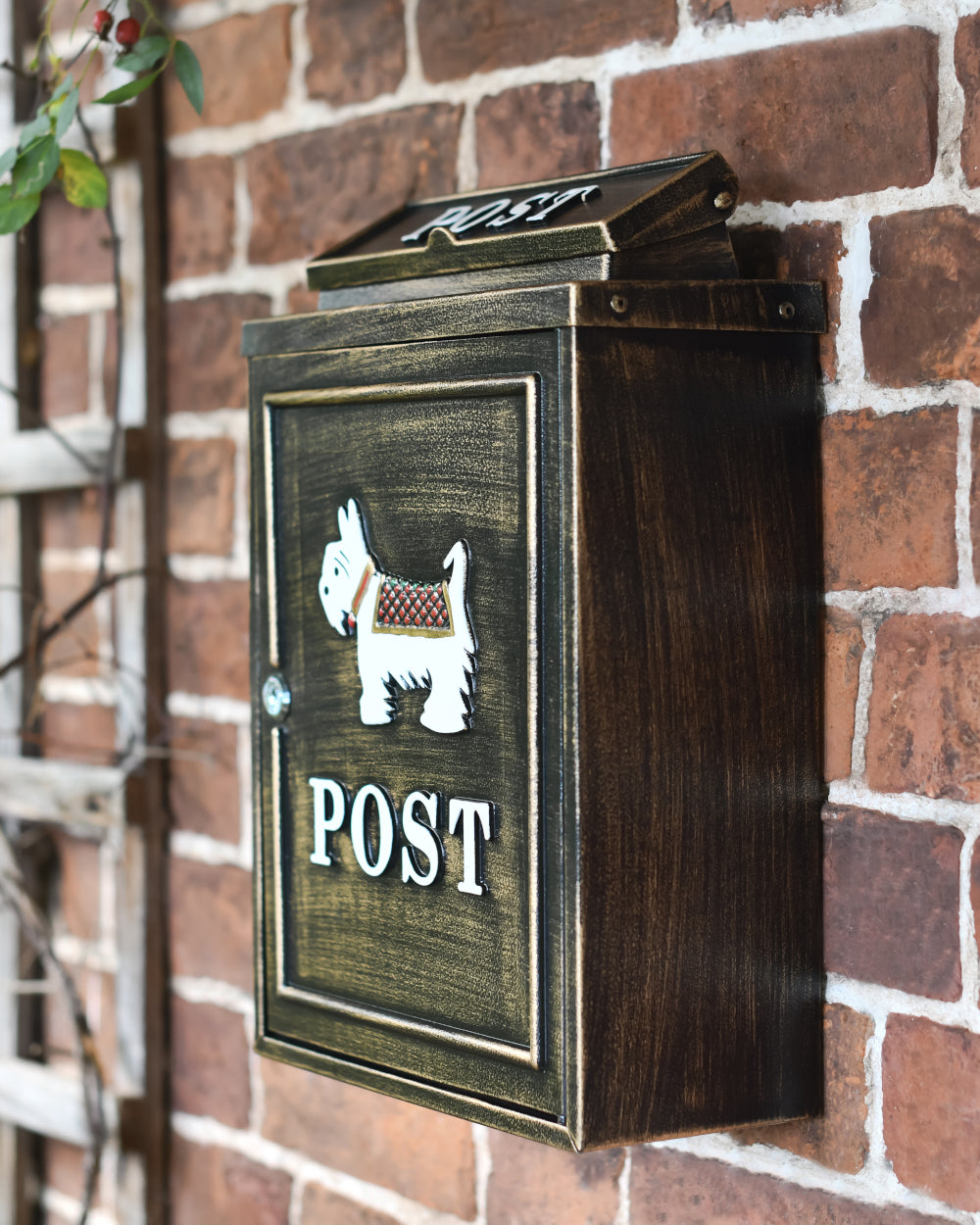 Scottish Terrier motif post box