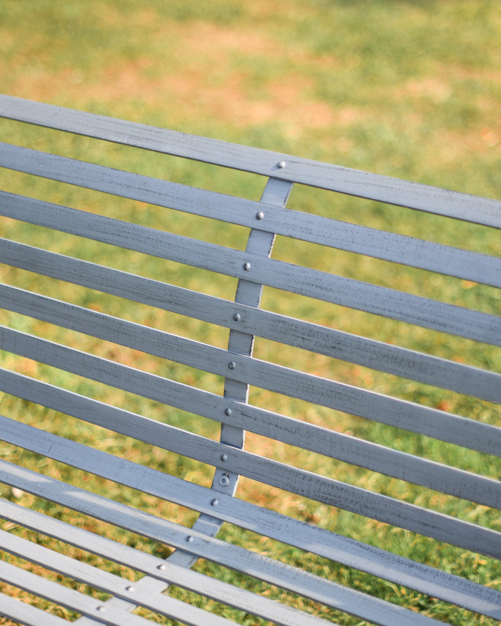 Bench with iron panelling 